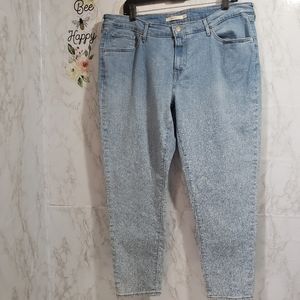 Levi's 711 Skinny Jeans Bleached Ombre Size 20W